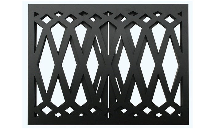 Diamond Pattern Wood Dog Gate
