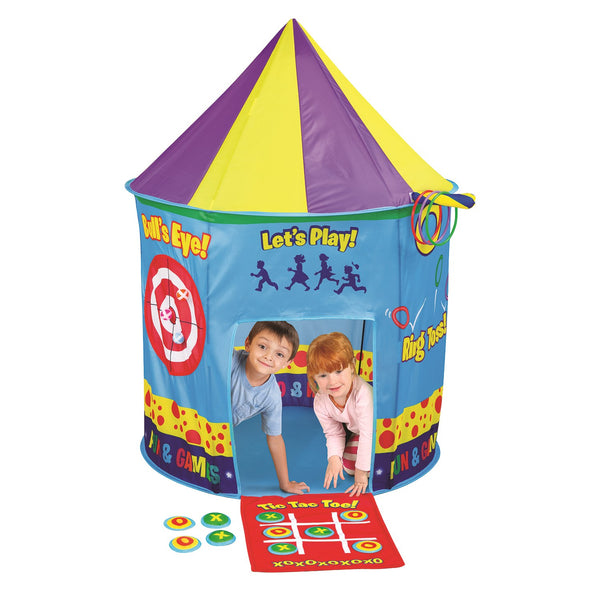 3-in-1 Tent Target Game, Tic Tac Toe, & Ring Toss