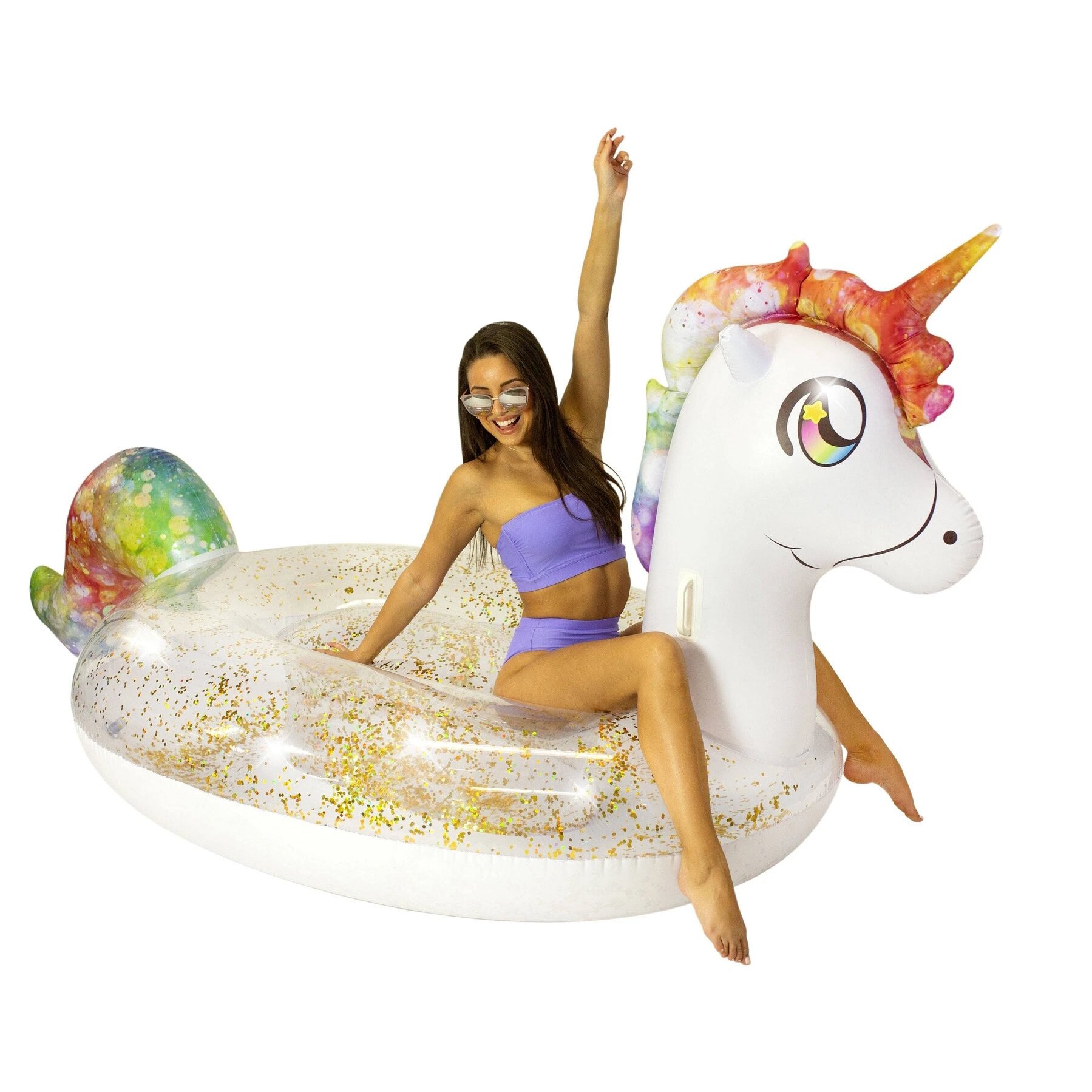 Gigantic 2 to 3 person Glitter Unicorn Float