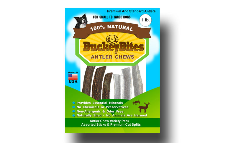 BuckeyBites One-pound Standard-grade Assorted Sticks And Splits Antler Pack