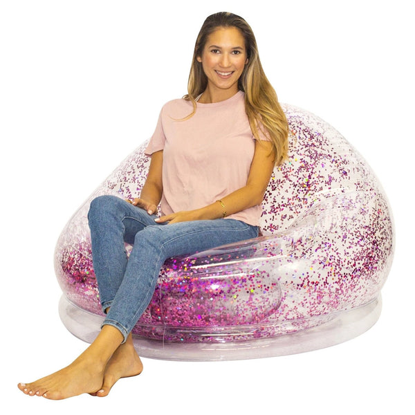 AirCandy- Glitter Inflatable Chair - Pink