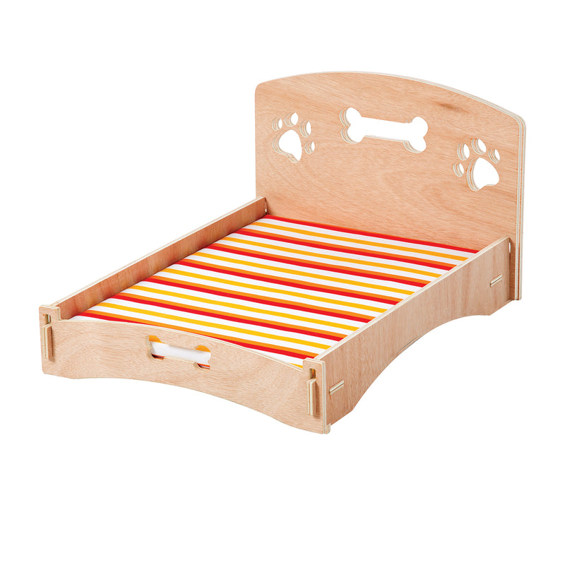 Wooden Pet Bed With Cushion