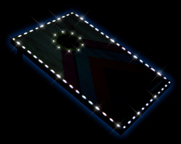 YardCandy Deluxe LED Illuminated Cornhole Set of two cornhole boards
