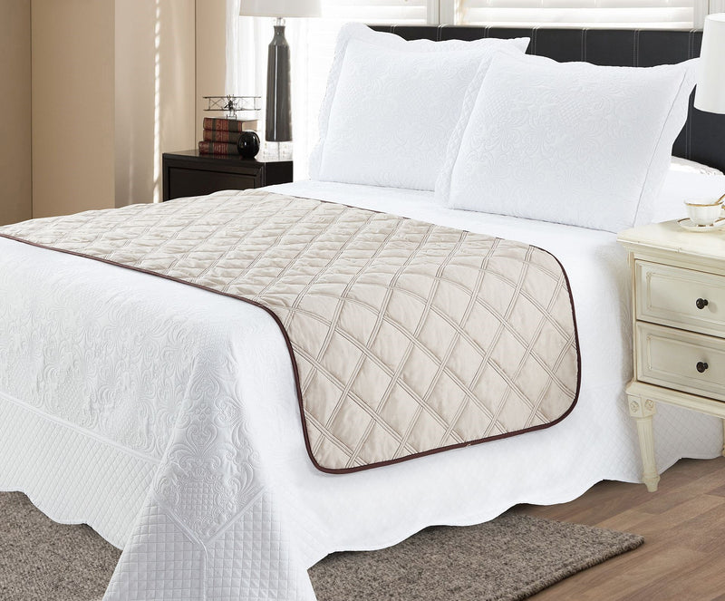 Bed Runner Protector Full/Queen Chocolate Tan