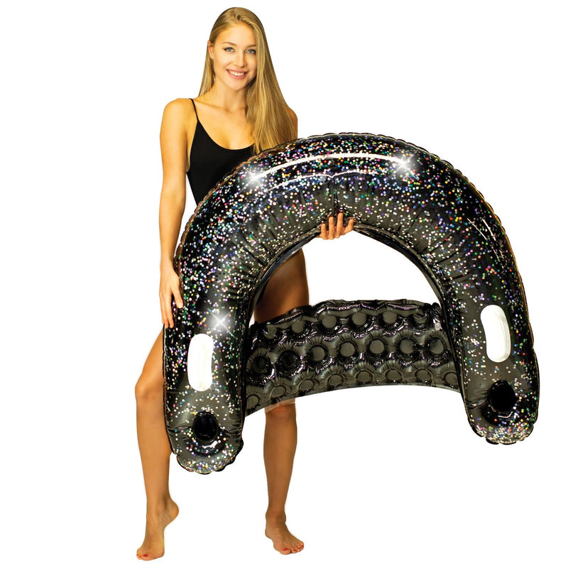 PoolCandy Glitter Sun Chair - Black Onyx Glitter