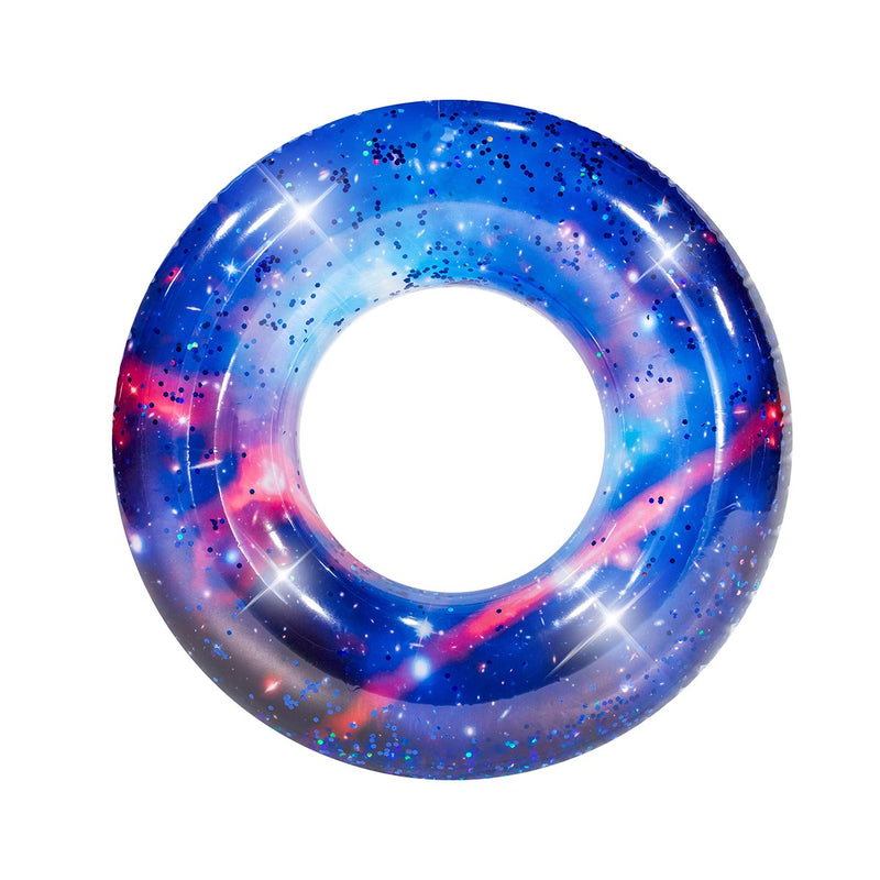 Galaxy Pool Tube 36" - Auriga Blue Glitter