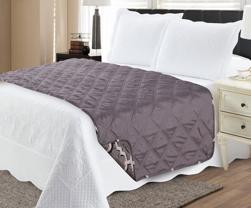 Bed Runner Protector King Odyssey Gray