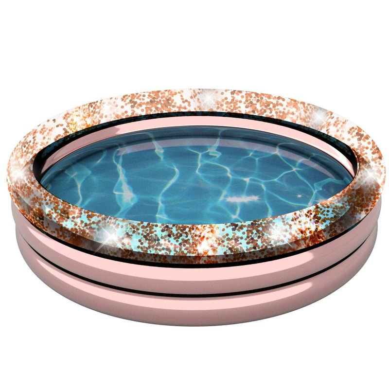 Glitter Sunning Pool - Deluxe 60 x 15" Pool with Rose Gold Glitter