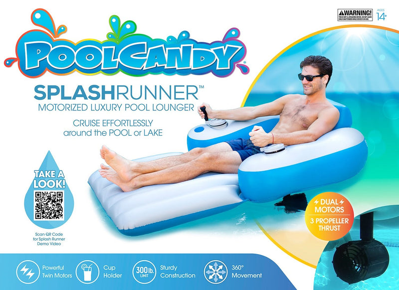 PoolCandy Splash Runner Motorized Pool Lounger 2.0