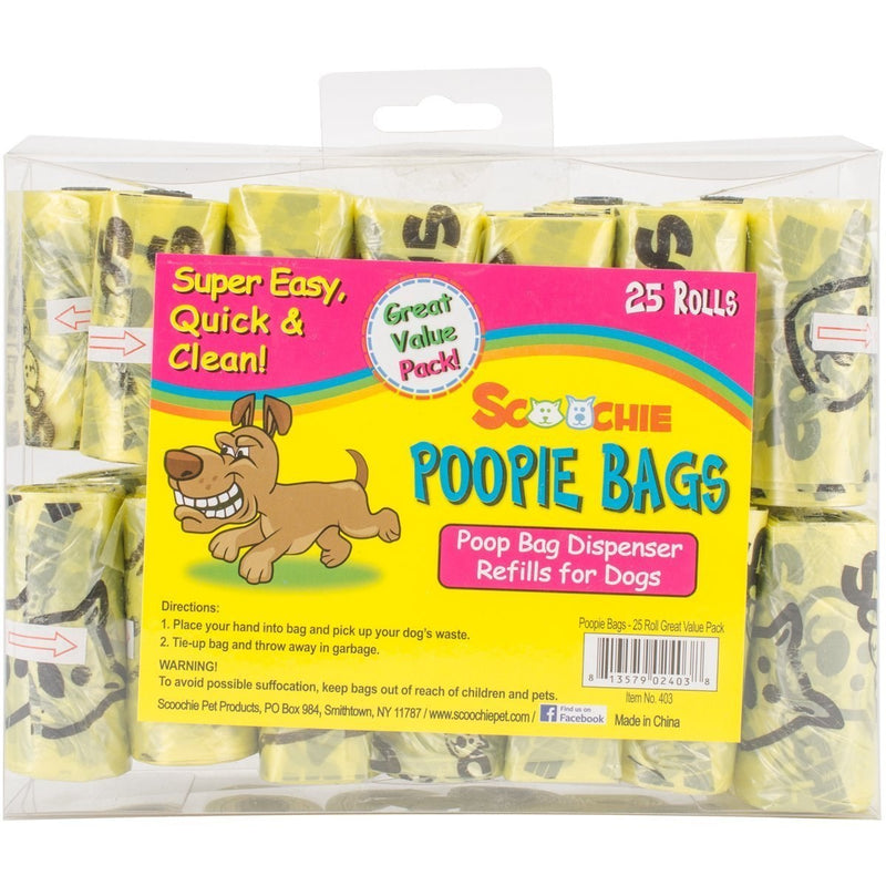 25 Pack poop Bag , 20 per roll  ( 500 bags)