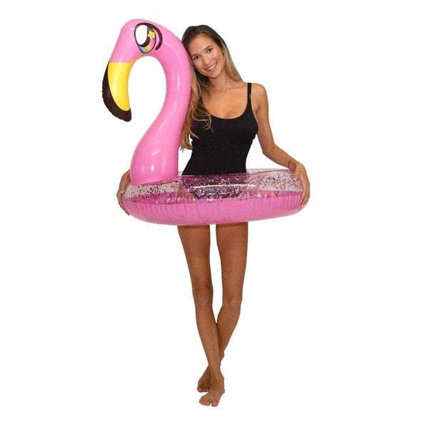 PoolCandy Glitter Flamingo - 36" Beach & Pool Tube
