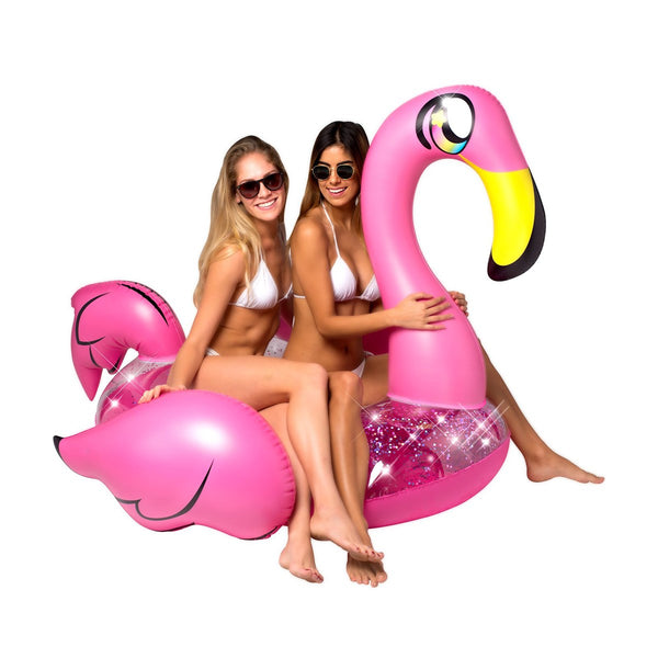 PoolCandy Glitter Animals Pool Tube 60" - Glitter Flamingo
