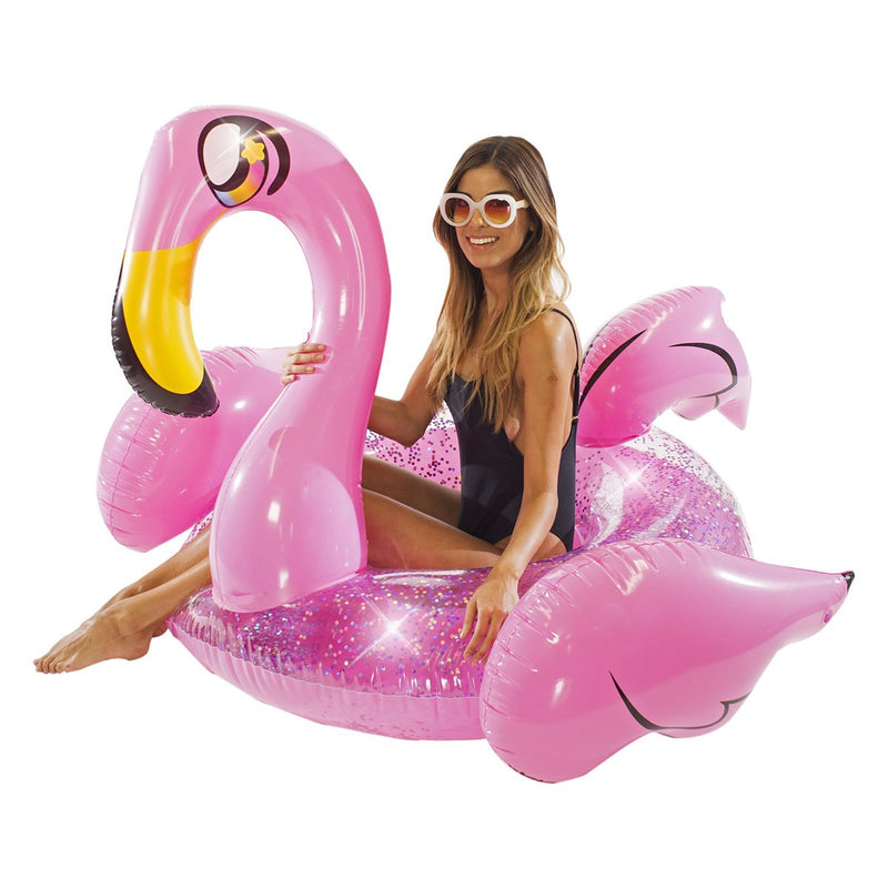 PoolCandy 48" Glitter Flamingo Pool Tube